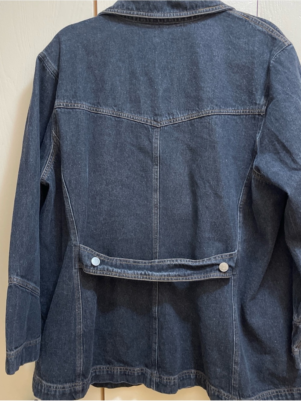 Denim & Co Black Jean Jacket 1X - Picture 5 of 6